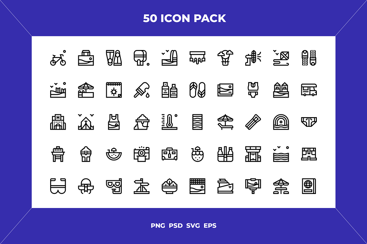 Summer icons, an Outline Icon by Wencory (Photo 1 of 2)