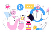 10 Telemedicine Illustration, a Healthcare Illustration by denayunebgt (Thumbnail 4 of 4)