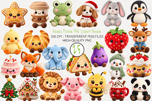 Kawaii Plushie PNG Clipart Bundle