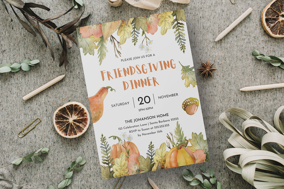 Editable Thanksgiving Invitation, an Invitation Template by ForeverPrint (Photo 1 of 7)