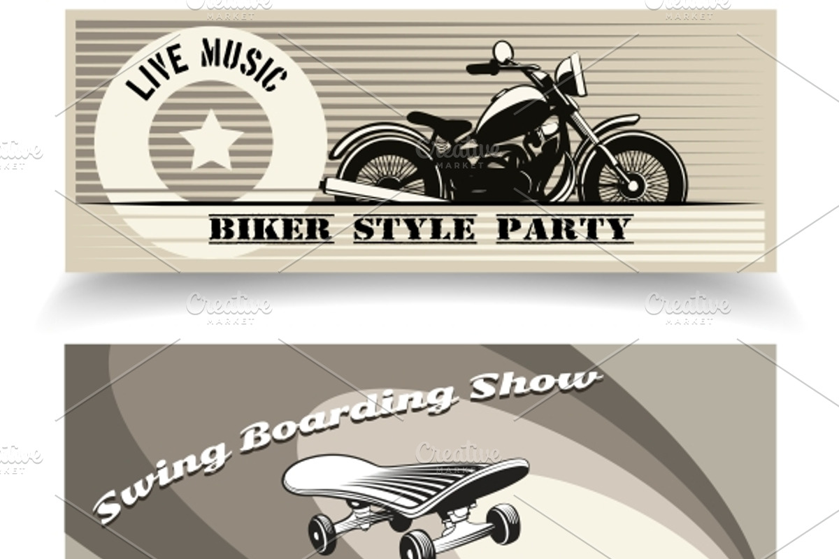 biker banners
