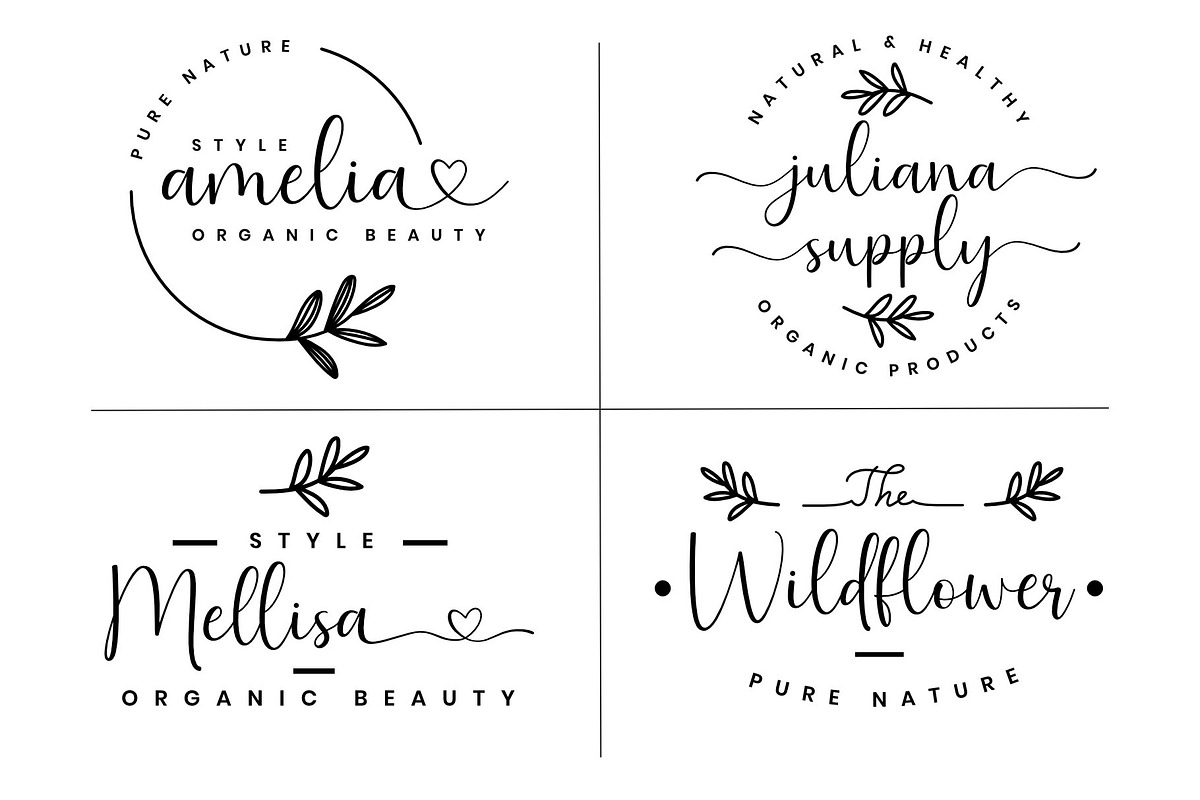Heart Style | Wedding-Business Font, a Script Font by Jimtype Studio (Photo 3 of 8)