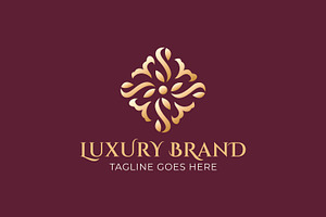 Luxury Floral Ornament Monogram Logo, a Branding & Logo Template by Signatoro