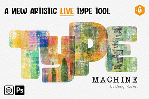 Type Machine Photoshop Typography, a Plug-in Add-On by DesignRocket