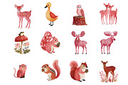 Forest Animals Clipart, an Illustration by DreamArtGraphic (Thumbnail 2 of 4)