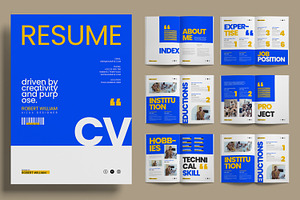 Resume Booklet and CV Portfolio, a Resume Template by ContestDesign