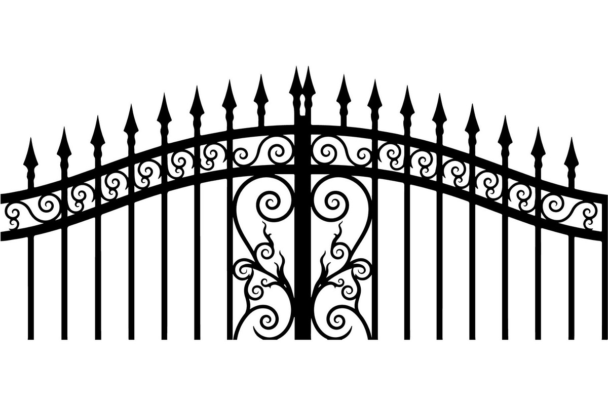 Ornamental Metal Fence Design Vector, an Object Graphic by Designer_Momina (Photo 7 of 13)