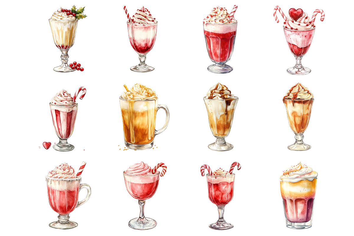 Christmas Glass with Cream, an Illustration by Design Market (Photo 2 of 3)