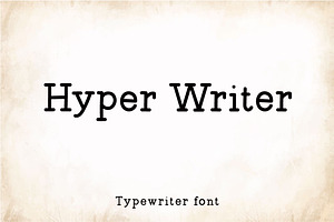 Hyper Writer - Typerwriter Font