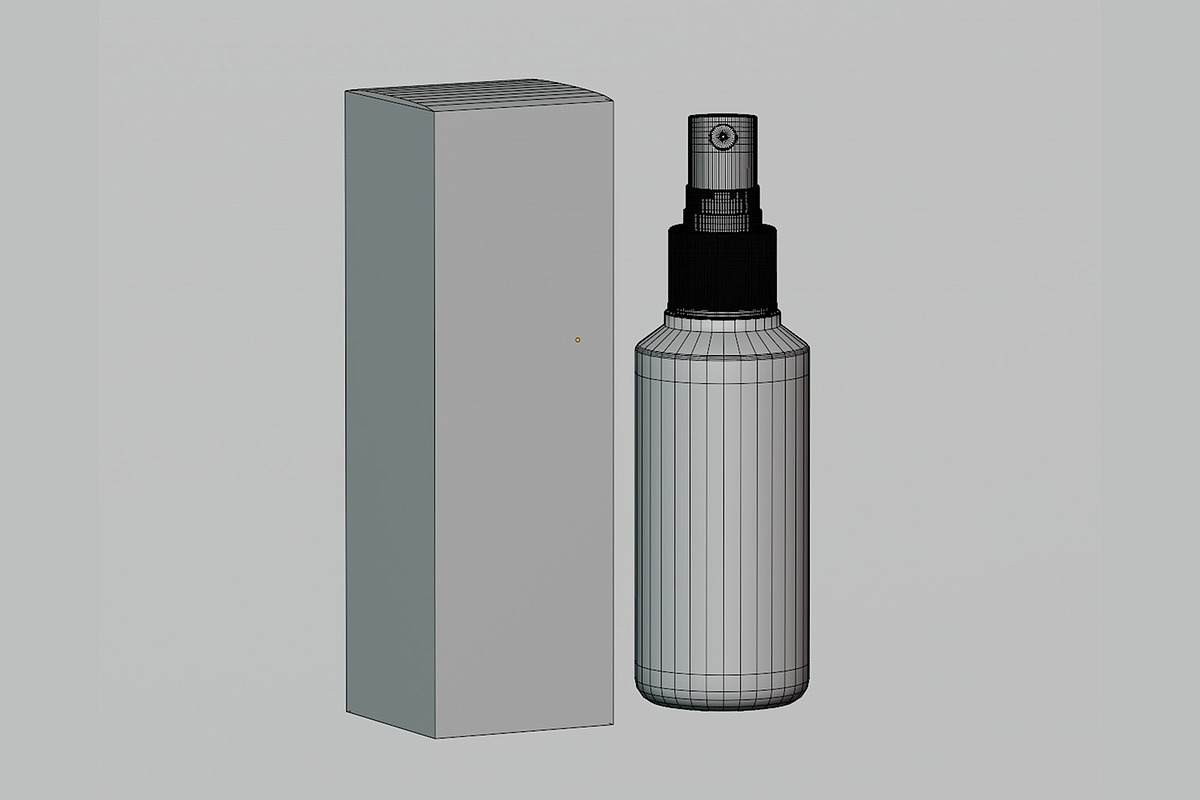Spray bottle and box, an Object 3D Model by fahad121 (Photo 6 of 7)