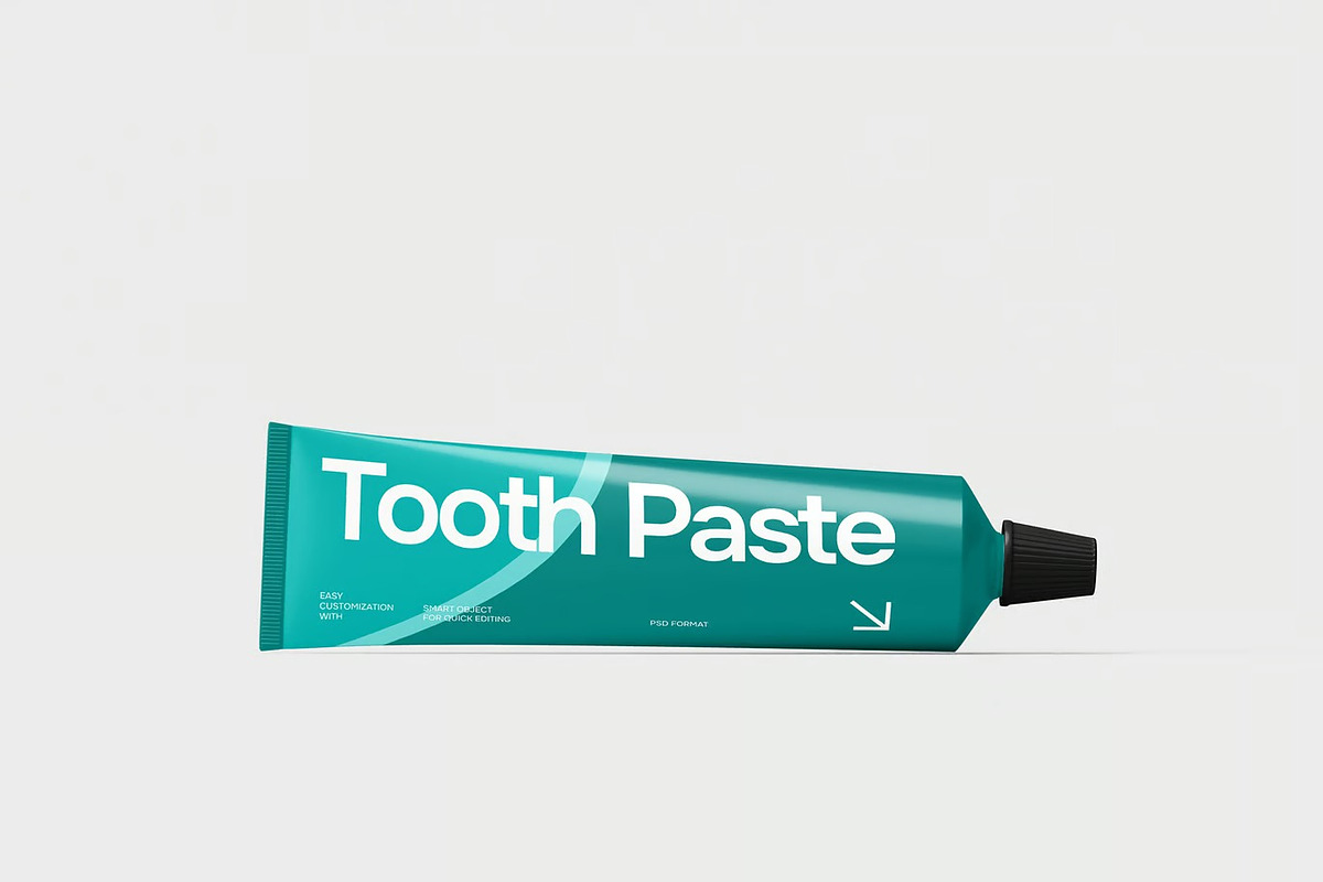 Tooth Paste Mockup, a Packaging Mockup by renderstockmarket (Photo 3 of 4)