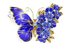 Flower Sapphire Butterfly