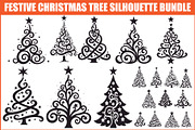 Festive Swirl Xmas Tree Bundle, an Illustration by yasushie (Thumbnail 1 of 21)
