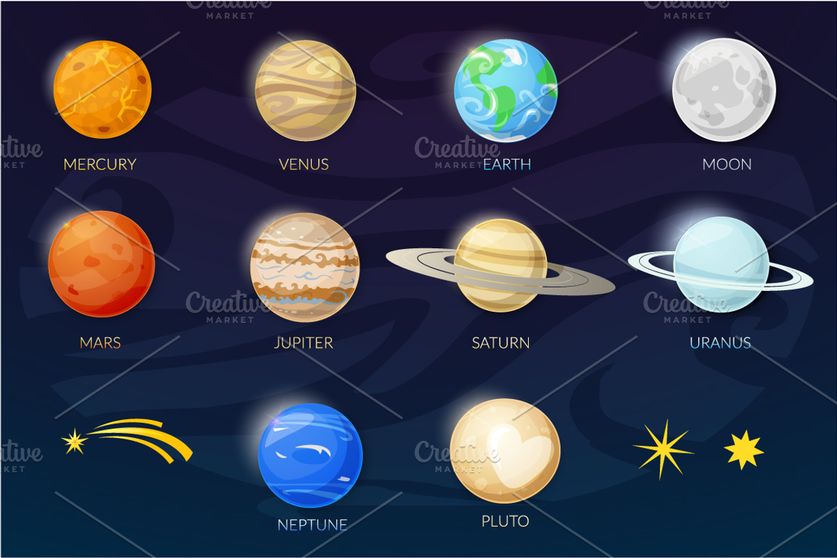 Set of solar system planets, an Object Graphic by meowu (Photo 2 of 2)