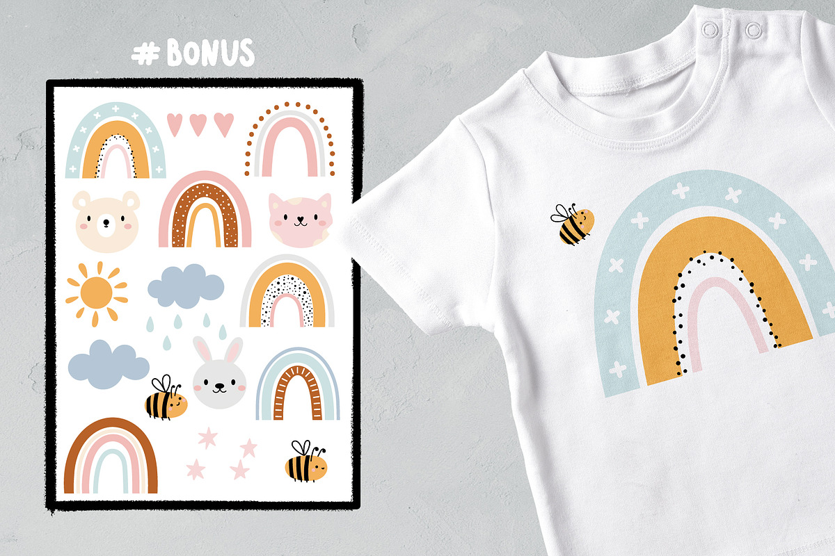 Cute rainbow patterns., an Illustration by rosypatterns (Photo 6 of 6)