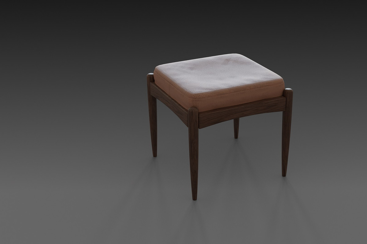 Chair with brown leather pillow, a Furniture 3D Model by NojskaAksjon (Photo 5 of 20)