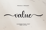 Value | Script Font, a Handwritten Font by Scratchones (Thumbnail 1 of 9)