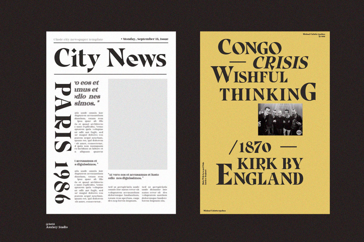 Bright Yellow Serif ( Bonus Fonts), a Serif Font by Anxiety Studio (Photo 10 of 19)