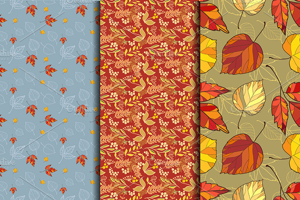 Autumn pattern set preview 2