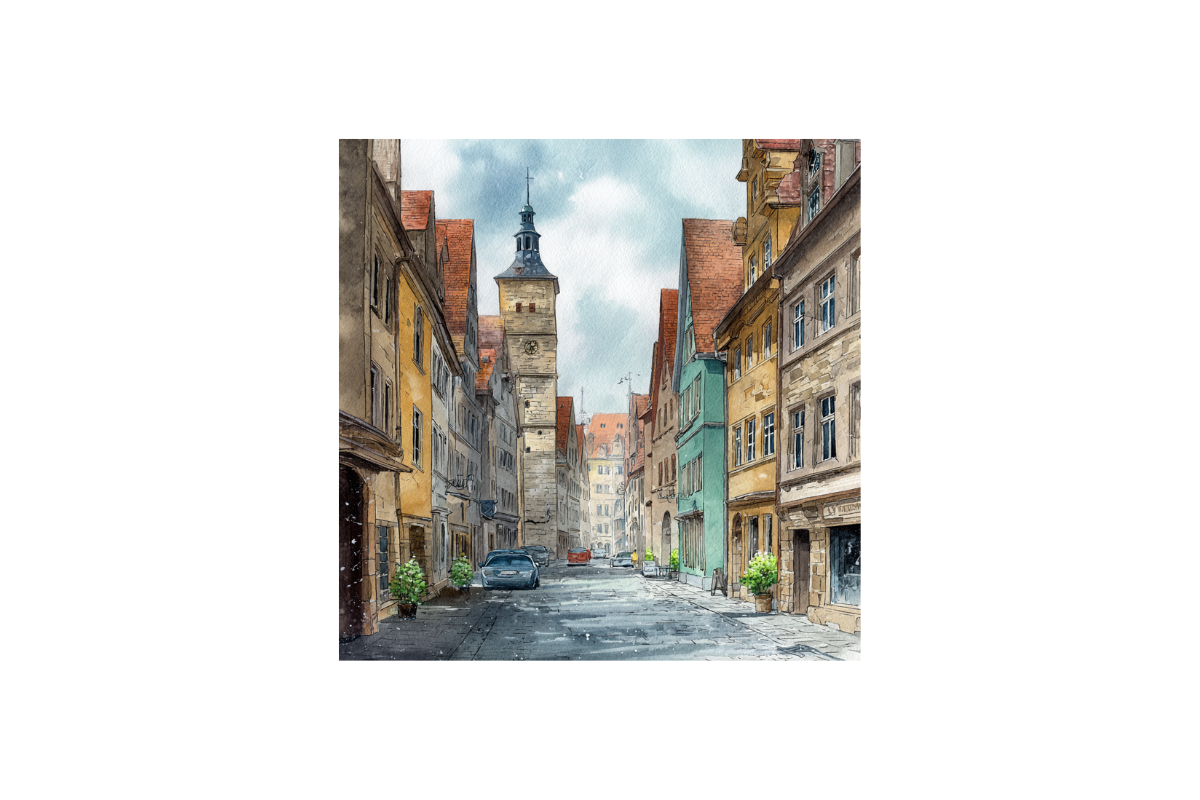 Old German City Backgrounds Bundle, a Background Graphic by PcuDesigns Illustrations (Photo 2 of 3)