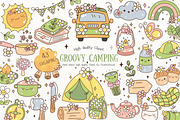 Groovy Camping, Summer SVG PNG, a Seasonal Illustration by Chonnieartwork (Thumbnail 1 of 3)