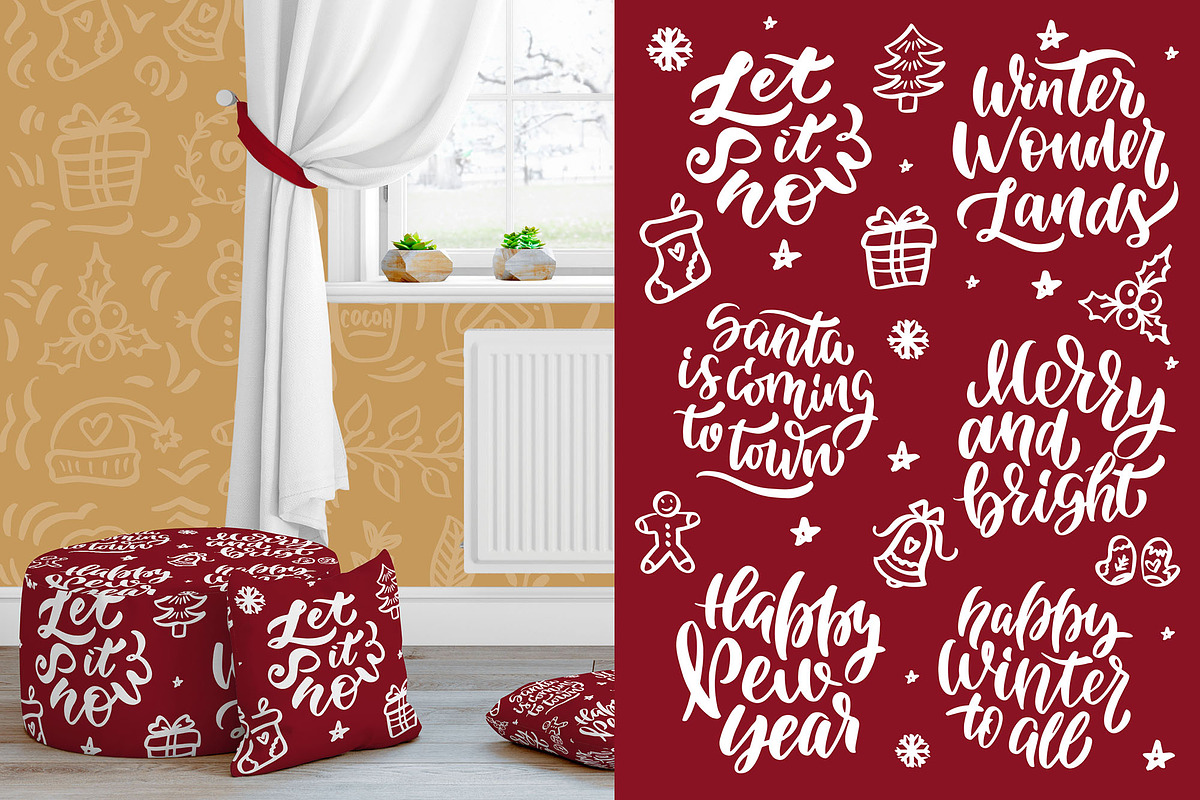 Christmas time lettering pack, a Decorative Illustration by Lettering_Logo (Photo 10 of 11)
