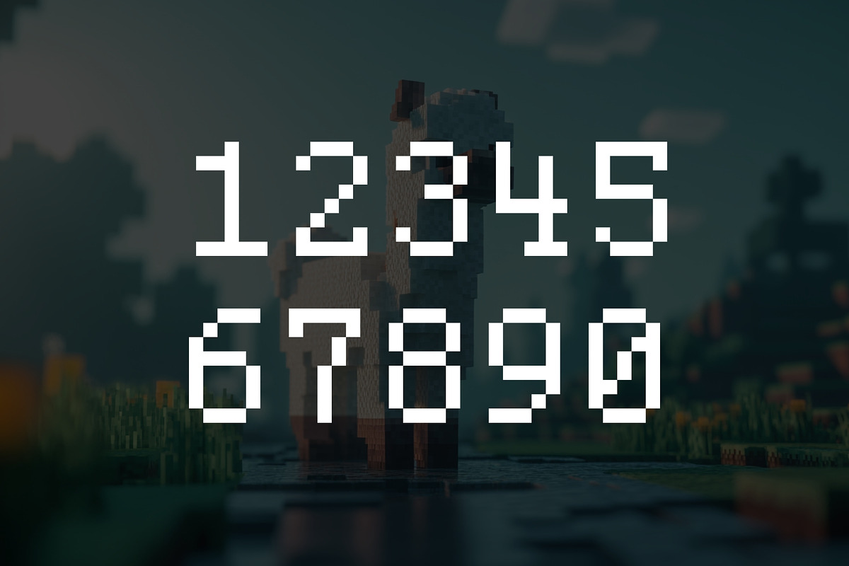 Block Craft - 8-Bit Pixel Font, a Sans Serif Font by HipFonts (Photo 2 of 6)