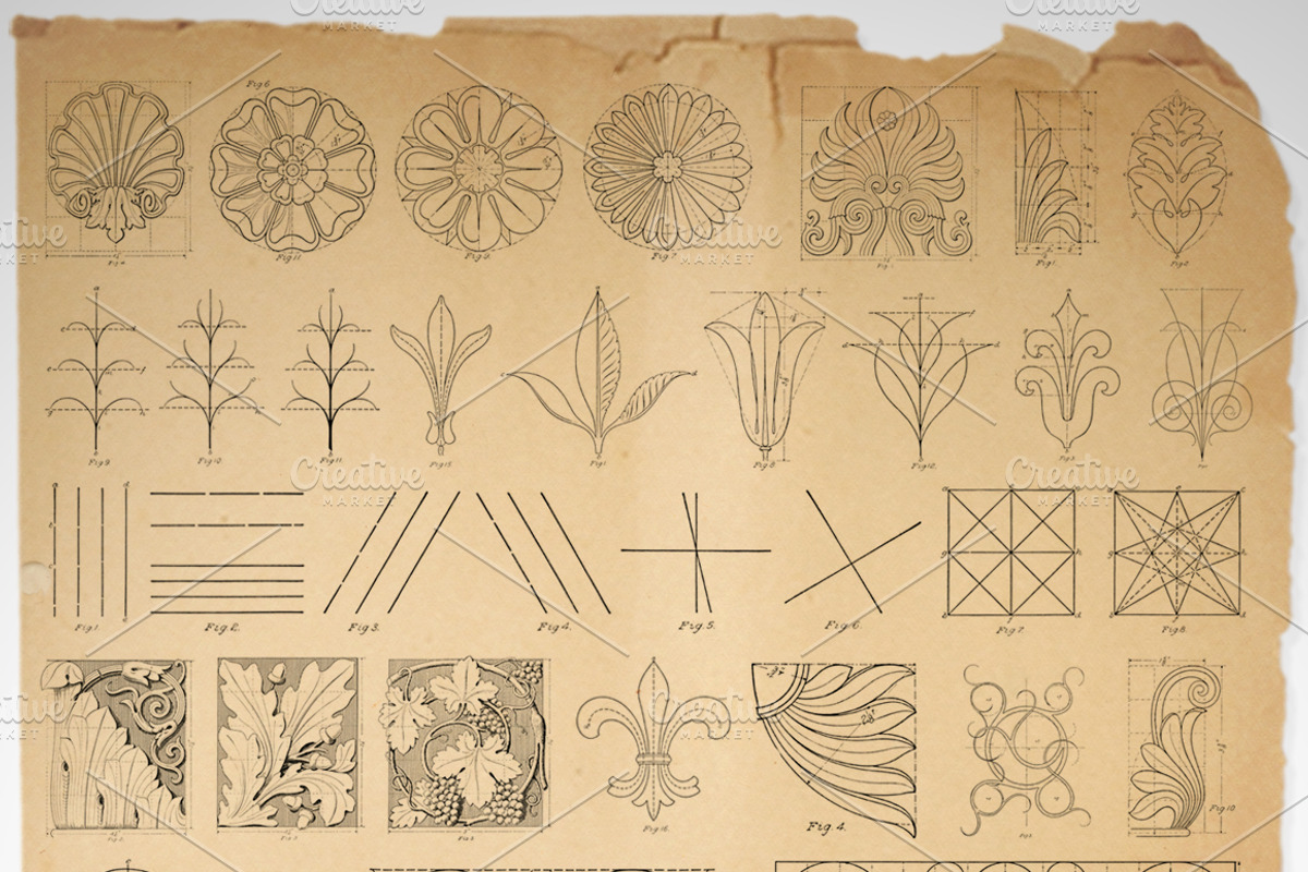 52 Vintage Architectural Ornaments, an Illustration by Piddix Archives (Photo 2 of 2)