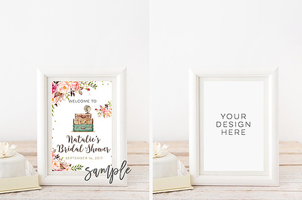 Styled White Frame Mockup , 