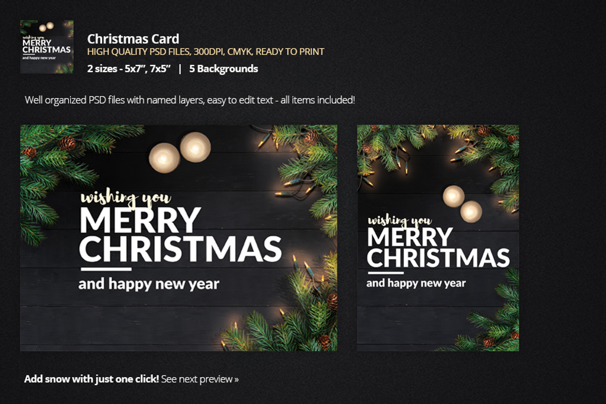 Christmas Greeting Cards, a Card Template by pixart_pm (Photo 2 of 4)