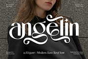 Angelin - Modern Sans Serif Font, a Sans Serif Font by Keithzo (Thumbnail 1 of 9)