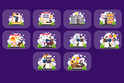 Worker Activity Illustration Pack, an Illustration by baii09 (Thumbnail 4 of 4)