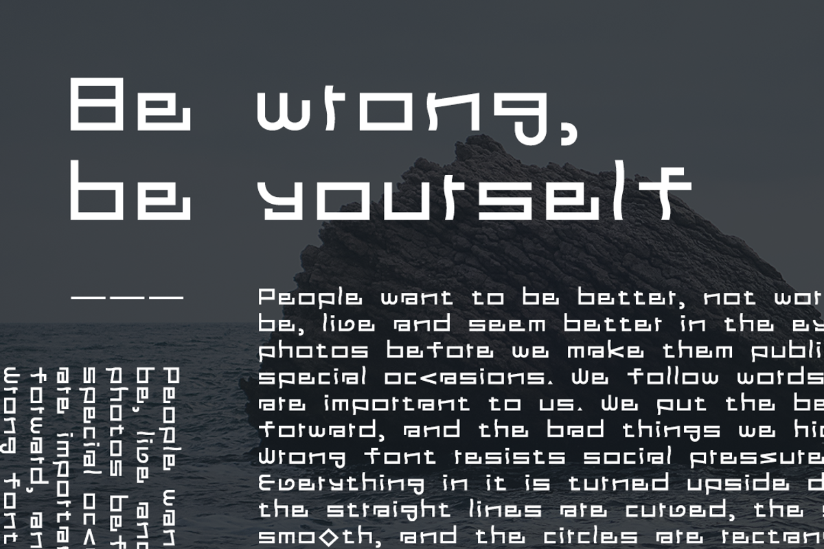 FE Wrong, a Script Font by FontEscort (Photo 7 of 7)