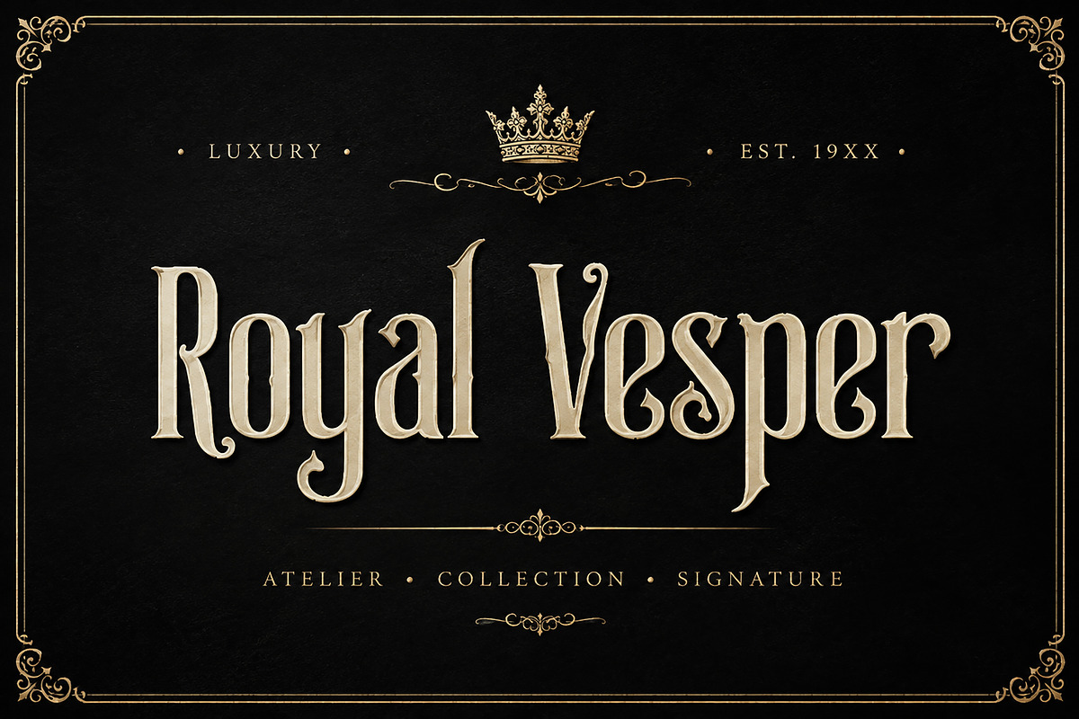 Royal Vesper, a Serif Font by Wow Magic (Photo 1 of 5)