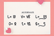 Lovely Notes | Script Font, a Handwritten Font by Scratchones (Thumbnail 8 of 9)