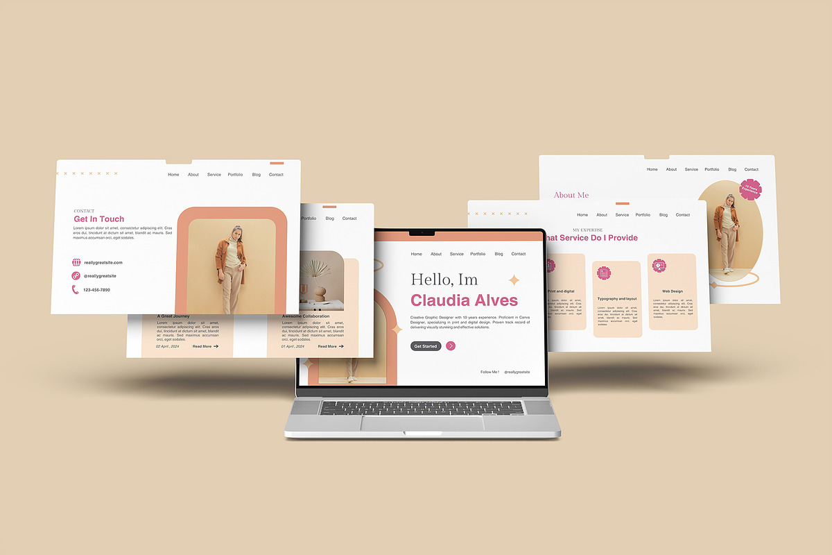 Laptop Screen Website Mockup, a Device Mockup by Amigos__46 (Photo 4 of 5)