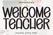 Welcome Teacher | Script Font, a Script Font by Scratchones (Thumbnail 1 of 8)