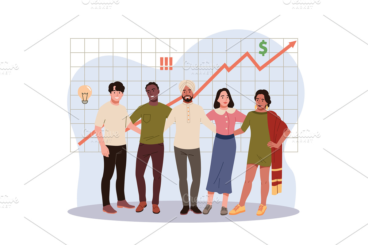 Company staff. Business partners, a Person Illustration by YummyBuum
