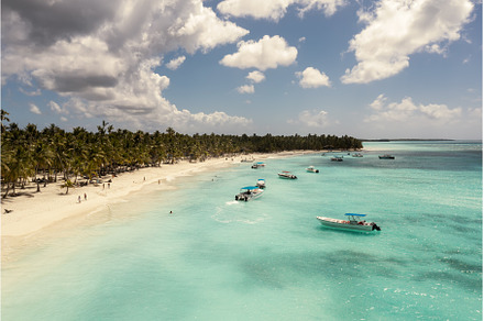 Tropical Caribbean beach from above, a Nature Photo by Nature and travel