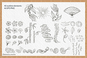 Abstract and linear Japanese clipart, an Object Graphic by Tatyana_Zenartist (Thumbnail 2 of 12)
