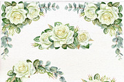 Watercolor white roses clipart., an Illustration by Mary (Thumbnail 2 of 2)