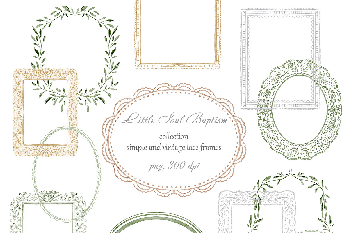 Hand Painted Baptism Watercolor Set, a Background Graphic by LenArt (Photo 6 of 19)