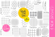 Grid, Dot & Line Procreate Brush Set, a Brush Add-On by Sometimes Crafter Studio (Thumbnail 1 of 9)