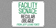 Facility Signage JNL, a Sans Serif Font by Jeff Levine Fonts (Thumbnail 1 of 5)