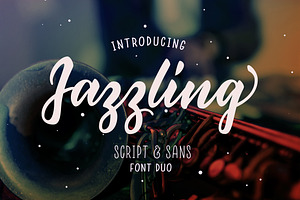 Jazzling Script & Sans - Font Duo