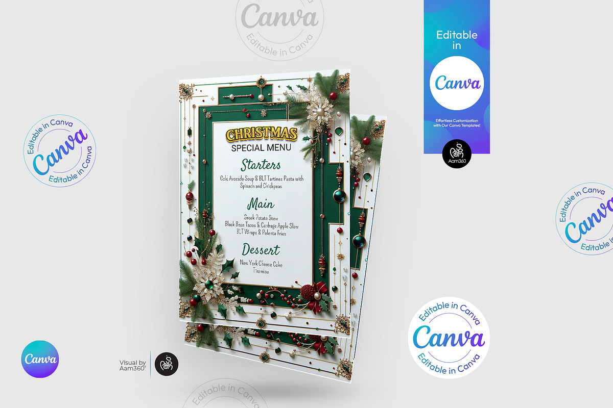 Christmas Menu Flyer Template, a Flyer Template by Aam360 (Photo 3 of 3)