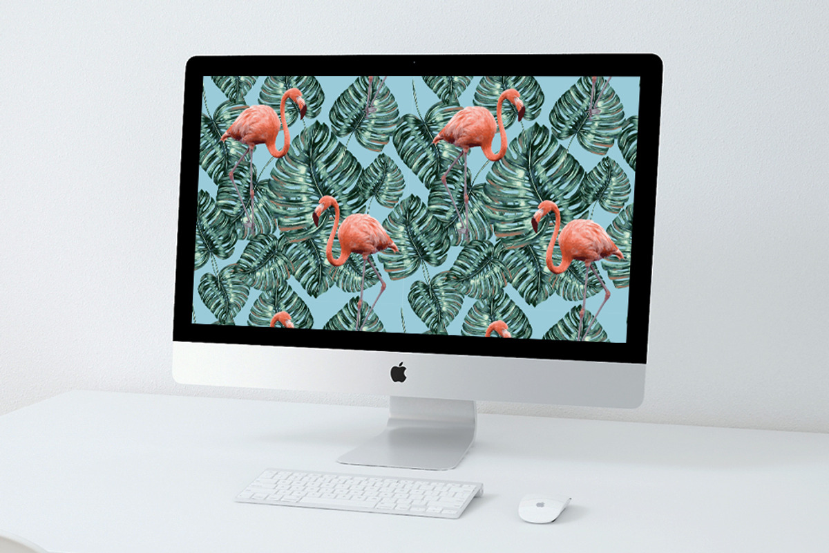 Flamingo Vector Seamless Pattern, a Pattern Graphic by Human-made. Made to feel. (Photo 2 of 4)