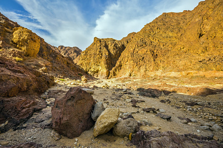 Black canyon in Eilat mountains, a Nature Photo by kavram