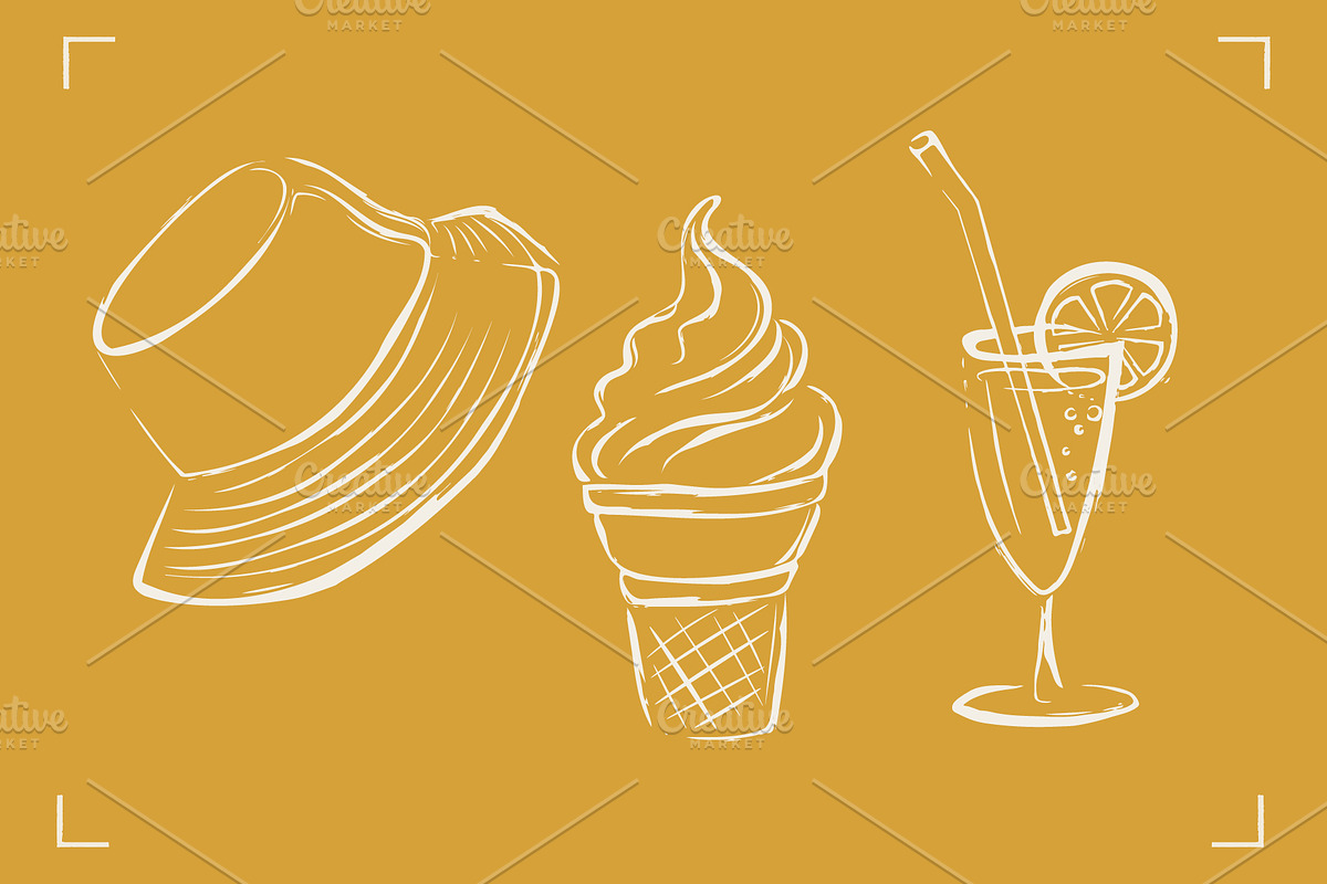 SUMMER VACATION VECTOR SET, a Seasonal Illustration by Bonfloret Studio (Photo 5 of 7)
