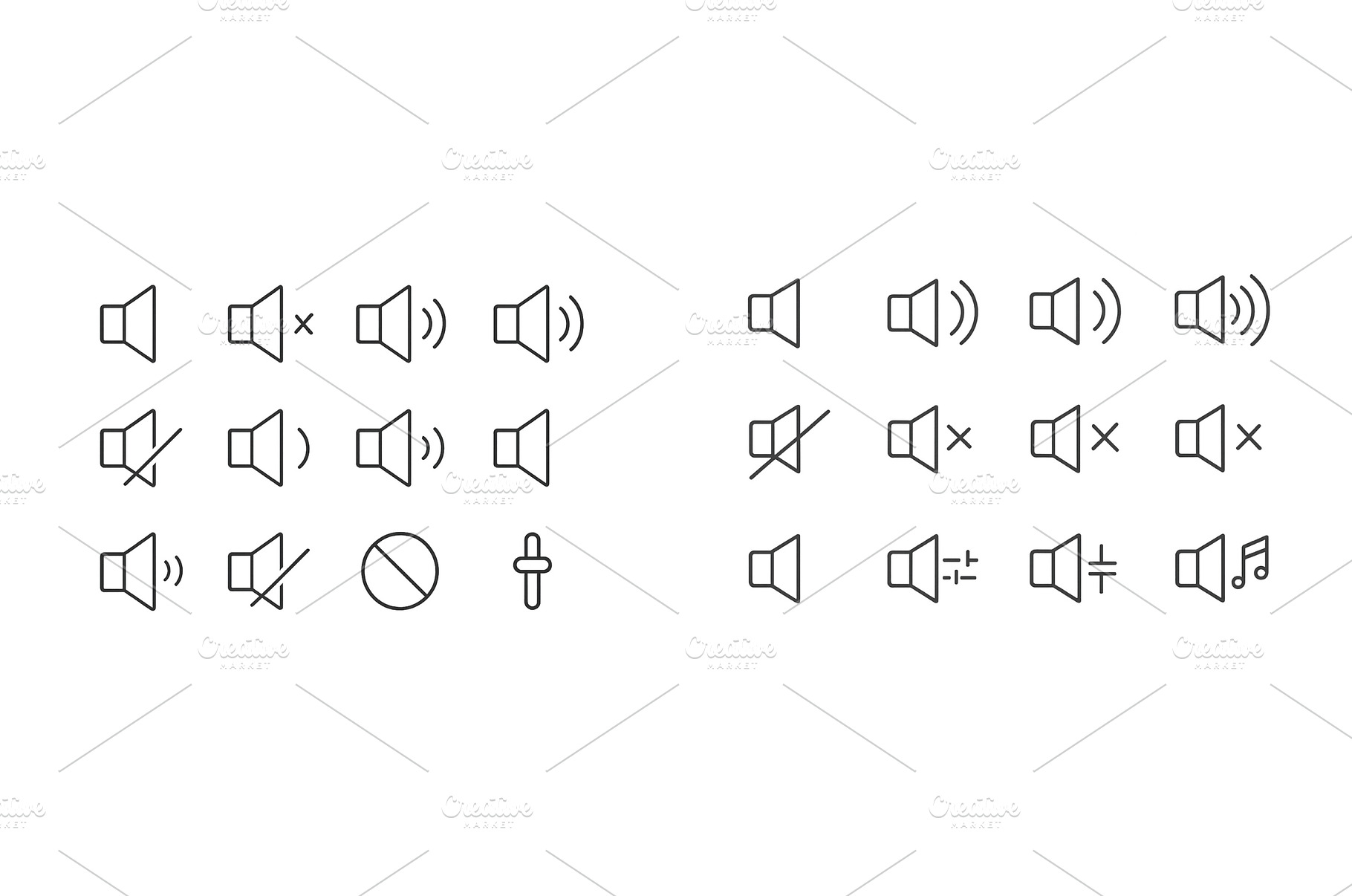 Collection of audio symbols, a Technology Photo by ZinetroN
